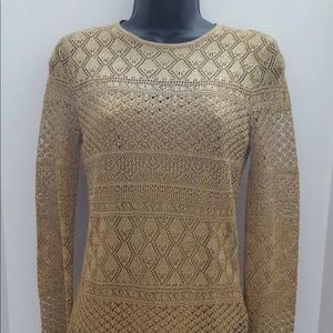 Lauren  Ralph Lauren Petite Gold Blouse Size XS